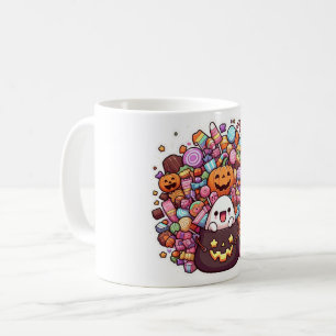 Kawaii Halloween Candy Mug - mignon fantôme, Citro