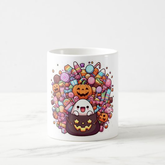 Kawaii Halloween Candy Mug - mignon fantôme, Citro (Centre)