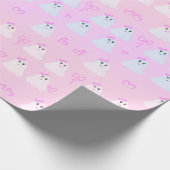 Kawaii Halloween | Cute Pastel Ghosts Cadeaupapier (Hoek)