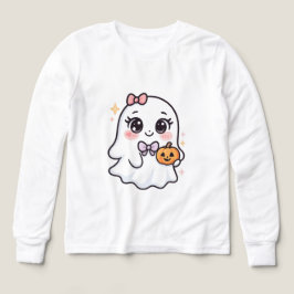 Kawaii Halloween Ghost Girl met pompoen