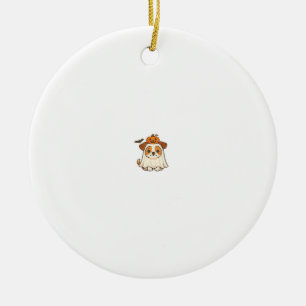 Kawaii Halloween hond � Pompoen spookachtige puppy Keramisch Ornament