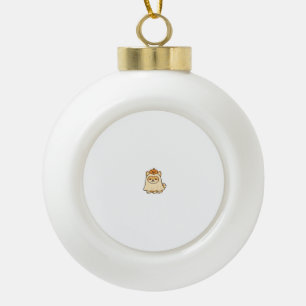 Kawaii Halloween-hond � Pompoen spookachtige puppy Keramische Bal Ornament