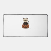 Kawaii Halloween Kat en pompoen Classic T-Shirt Bureaumat (Voorkant)
