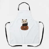 Kawaii Halloween Kat en pompoen Classic T-Shirt Schort (Voorkant)