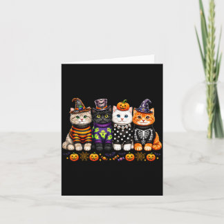 Kawaii Halloween kattenliefhebbers Schattige griez Kaart