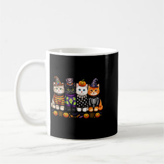 Kawaii Halloween kattenliefhebbers Schattige griez Koffiemok