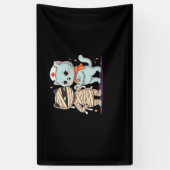 Kawaii Halloween Pals Mummy & Nurse kat Oversized Spandoek (Verticaal)