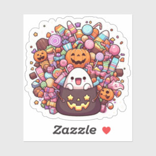 Kawaii Halloween Snoep Vinyl Schattige Ghost & Pum Sticker