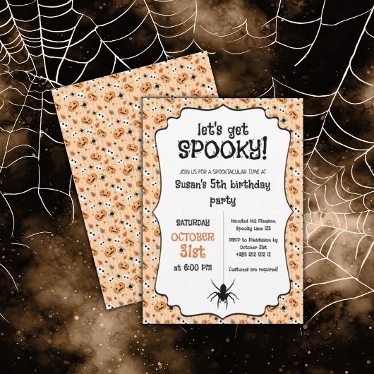 Kawaii Halloween Verjaardagsfeest Kaart