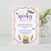 Kawaii Halloween Verjaardagsfeest Kaart (Staand voorkant)