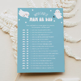 Kawaii Halloween Wie zei het Moeder of Vader Baby  Kaart