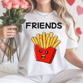 Kawaii hamburger and French fries T-shirt for coup