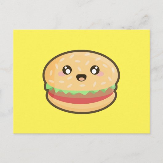 Kawaii hamburger briefkaart (Voorkant)