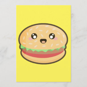 Kawaii hamburger kaart