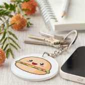 Kawaii Hamburger Sleutelhanger (Voorkant Rechts)