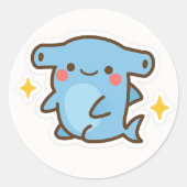 Kawaii Hammerhead Shark Sticker (Devant)