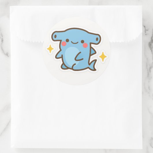 Kawaii Hammerhead Shark Sticker (Sac)