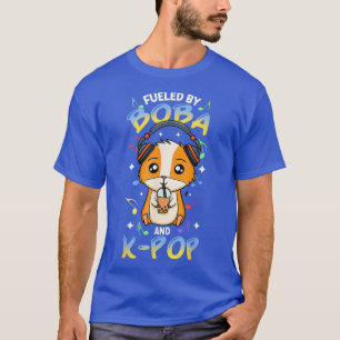 Kawaii hamster gevoed door Boba Bubble Tea en T-shirt