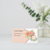 Kawaii Hamster Watermeloen Zomer - Mooie Esthetiek Visitekaartje (Staand voorkant)