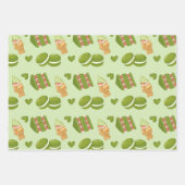 Kawaii Hand-Drawn Matcha Sweets Seamless Pattern Inpakpapier Vel (Voorkant)