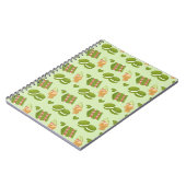 Kawaii Hand-Drawn Matcha Sweets Seamless Pattern Notitieboek (Linkerzijde)