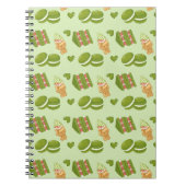 Kawaii Hand-Drawn Matcha Sweets Seamless Pattern Notitieboek (Voorkant)