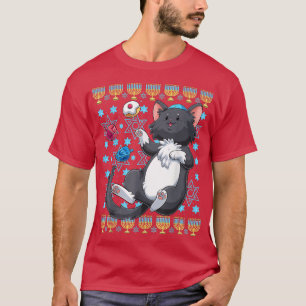 Kawaii Hanukkah Cat Chanukah Joodse kat Eigenaar M T-shirt