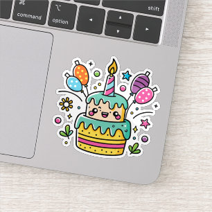Kawaii Happy Anniversaire Sticker
