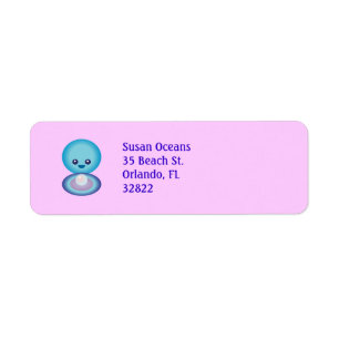 Kawaii Happy Clam Etiket