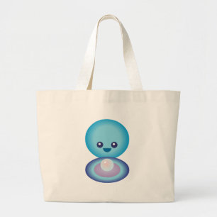 Kawaii Happy Clam Grote Tote Bag