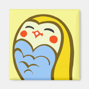 Kawaii Happy Owl Magneet