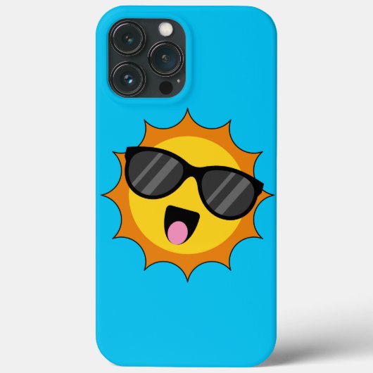Kawaii Happy Sun met zonnebril Case-Mate iPhone Case (Achterkant)
