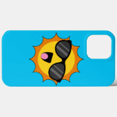 Kawaii Happy Sun met zonnebril Case-Mate iPhone Case (Achterkant (horizontaal))