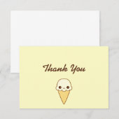 Kawaii Happy vanilla Ice crème Bedankkaart (Voorkant / Achterkant)