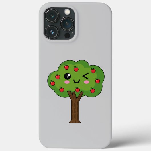 Kawaii Happy Winking Apple Tree Case-Mate iPhone Case (Achterkant)