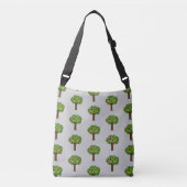 Kawaii Happy Winking Apple Tree Crossbody Tas (Voorkant)