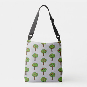 Kawaii Happy Winking Apple Tree Crossbody Tas