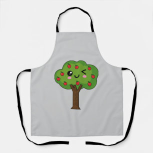 Kawaii Happy Winking Apple Tree Schort