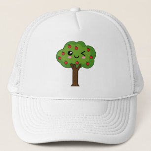 Kawaii Happy Winking Apple Tree Trucker Pet