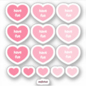 Kawaii hart sticker (Voorkant)