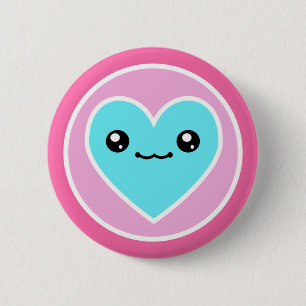 Kawaii Heart Buttonnen Ronde Button 5,7 Cm