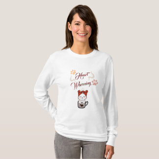 kawaii Heart warming love for cats T-shirt