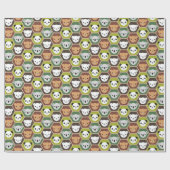 Kawaii Herfst Beren Cadeaupapier (Vlak)