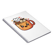 kawaii herfstthee Classic T-Shirt Notitieboek (Rechterzijde)