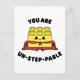 Kawaii Hero Brick Speelgoed Motivatie quote Funny Briefkaart
