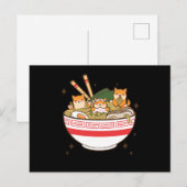 Kawaii-honden die Ramen eten Briefkaart (Voorkant / Achterkant)