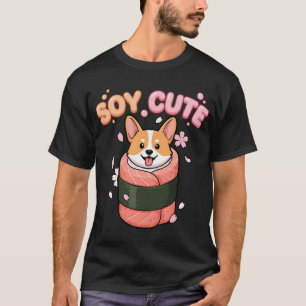 Kawaii hongerige haai octopus en vis t-shirt