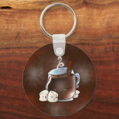 Kawaii Hot Chocolate en Marshmallows Sleutelhanger (Voorkant)