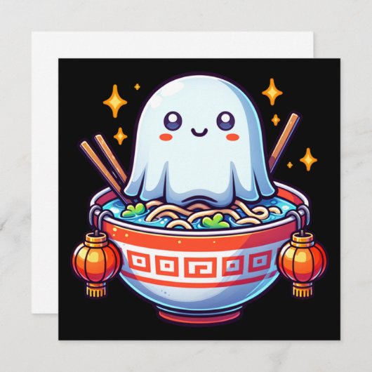 Kawaii Hungry Ghost Festival Kaart (Voorkant / Achterkant)