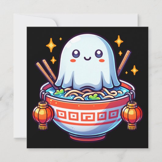 Kawaii Hungry Ghost Festival Kaart (Voorkant)